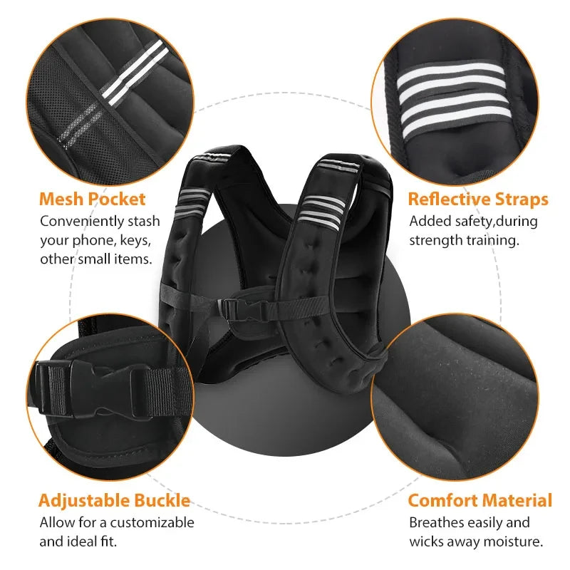 Reflective Weighted Running Vest