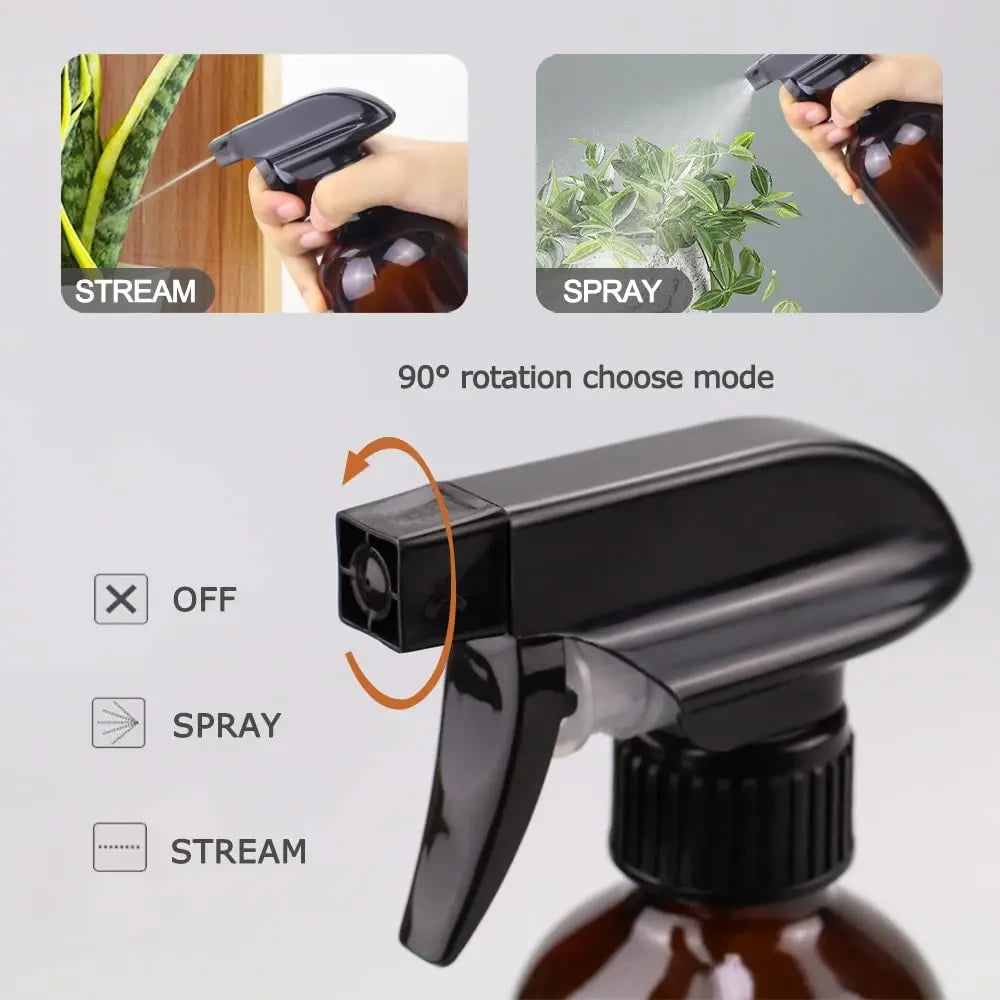 Amber Glass Spray Bottles
