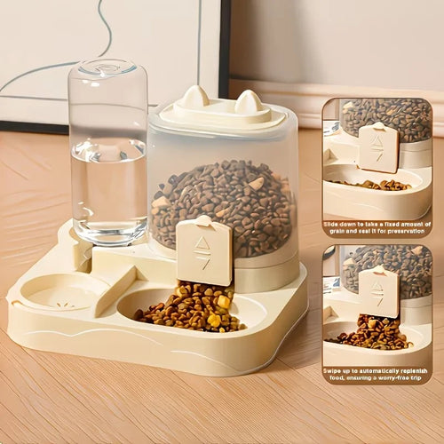 Dual Pet Food and Water Dispenser