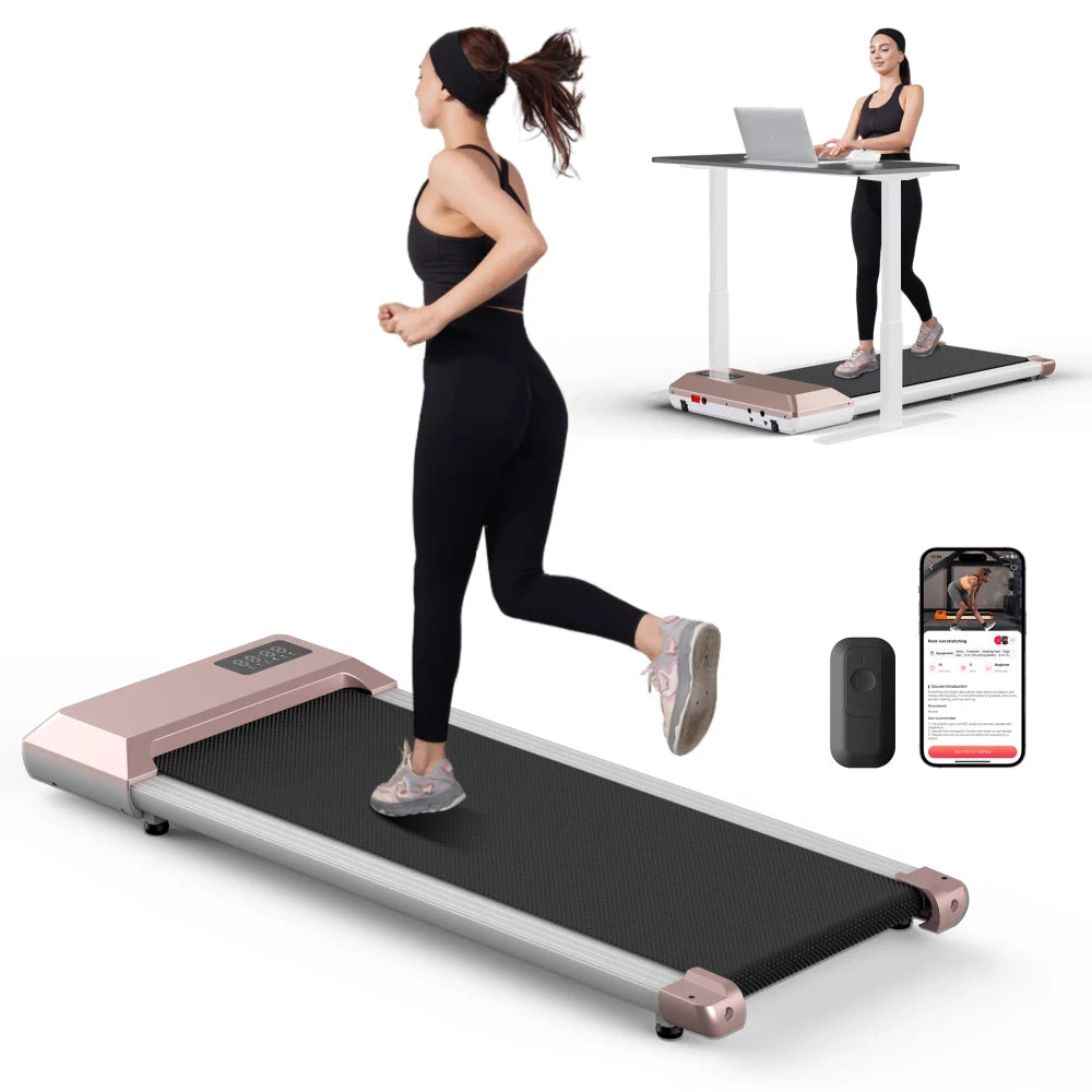 Compact 2-in-1 Walking and Running Treadmill