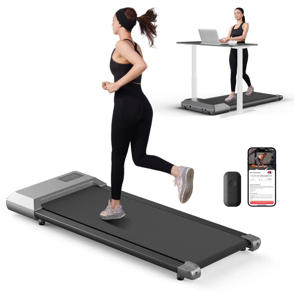 Compact 2-in-1 Walking and Running Treadmill