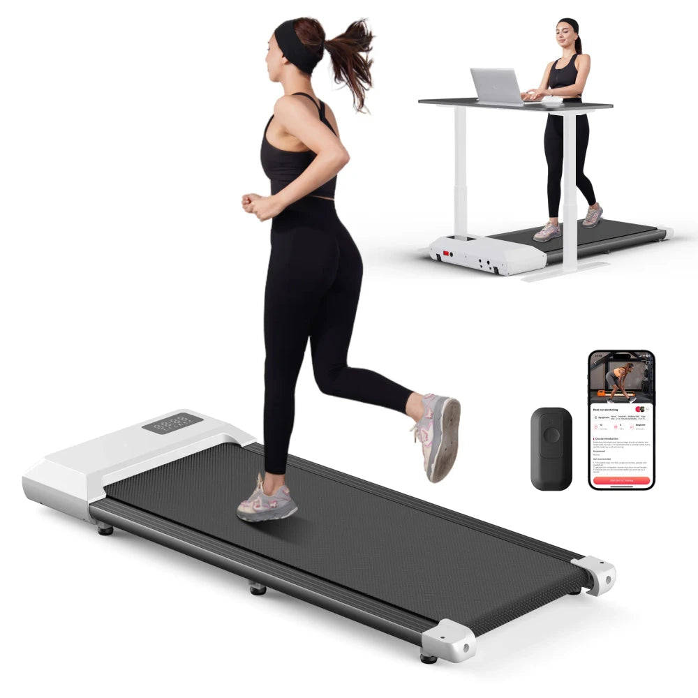Compact 2-in-1 Walking and Running Treadmill