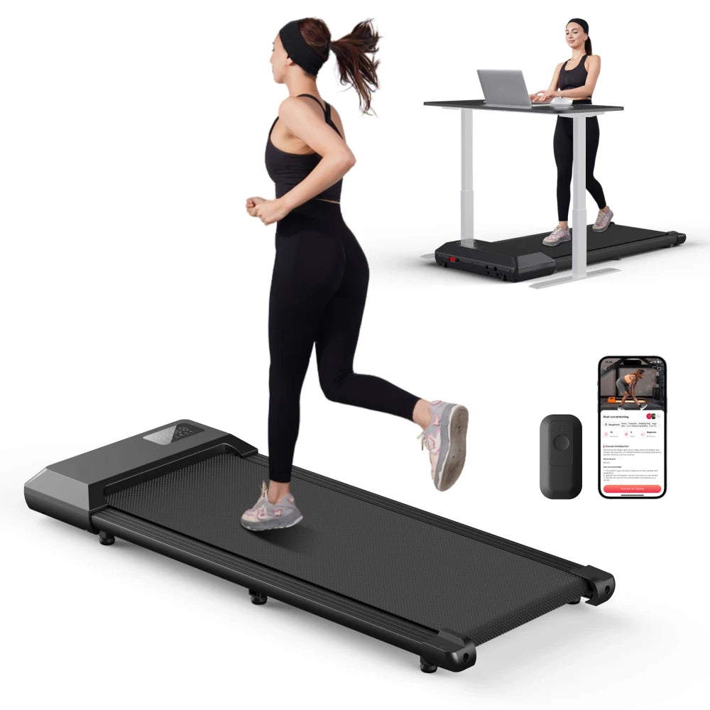 Compact 2-in-1 Walking and Running Treadmill