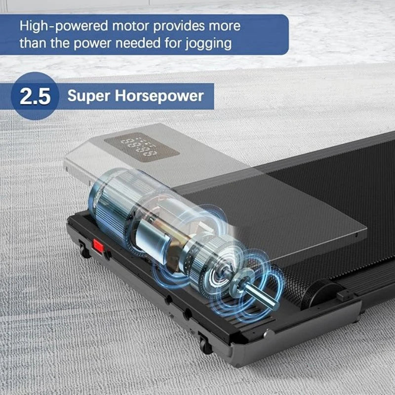 Compact 2-in-1 Walking and Running Treadmill