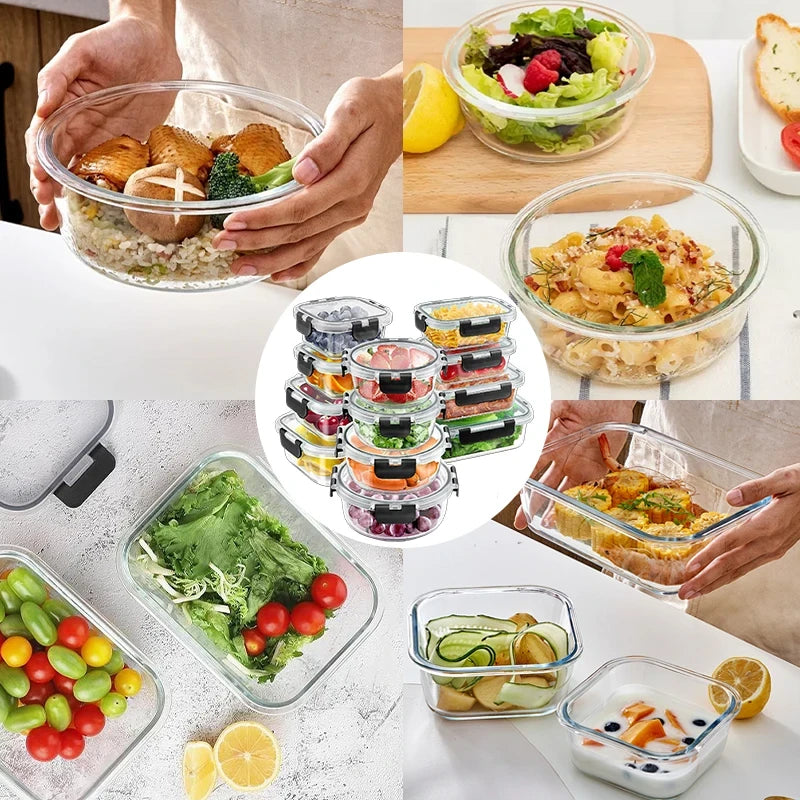 Airtight Glass Meal Prep Containers