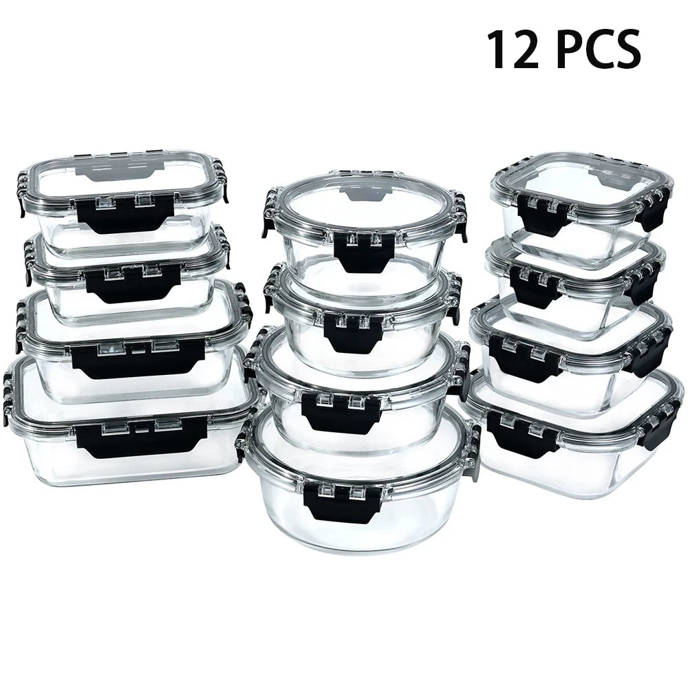 Airtight Glass Meal Prep Containers