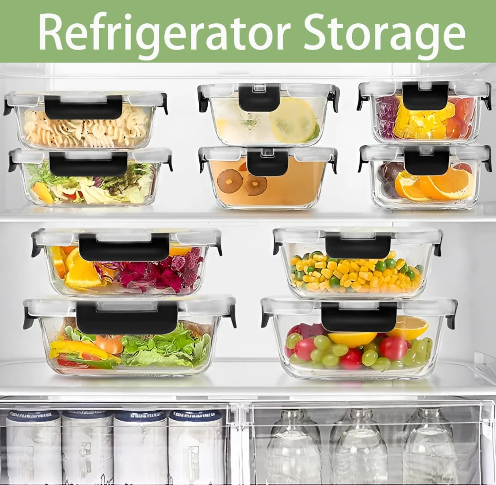 Airtight Glass Meal Prep Containers