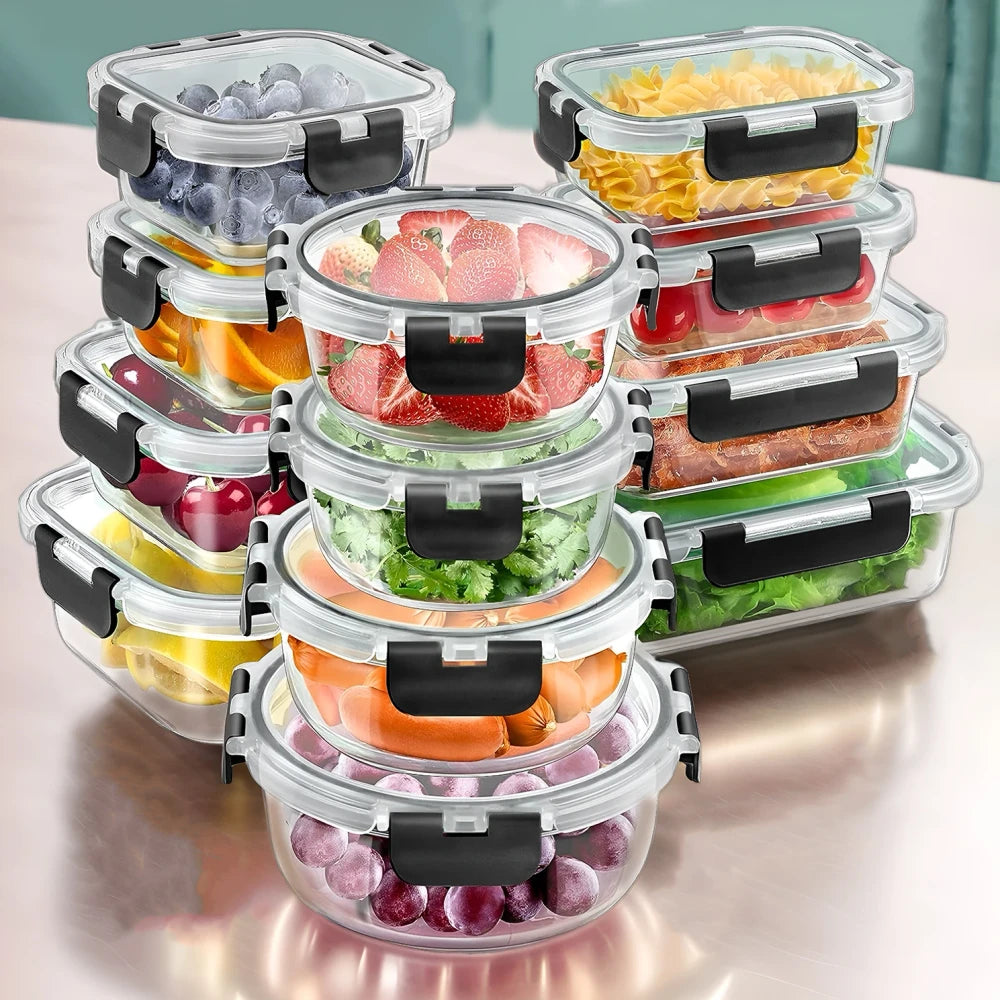 Airtight Glass Meal Prep Containers